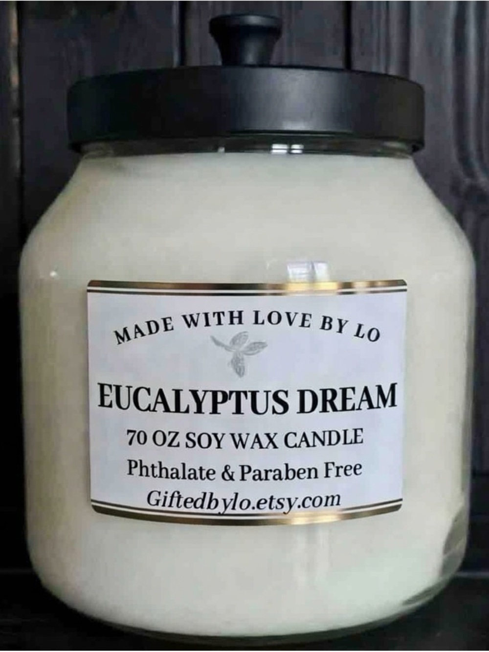 70 OZ BIG ASS CANDLE   LARGE ROOM CANDLE Eucalyptus Dream Soy Wax Candle